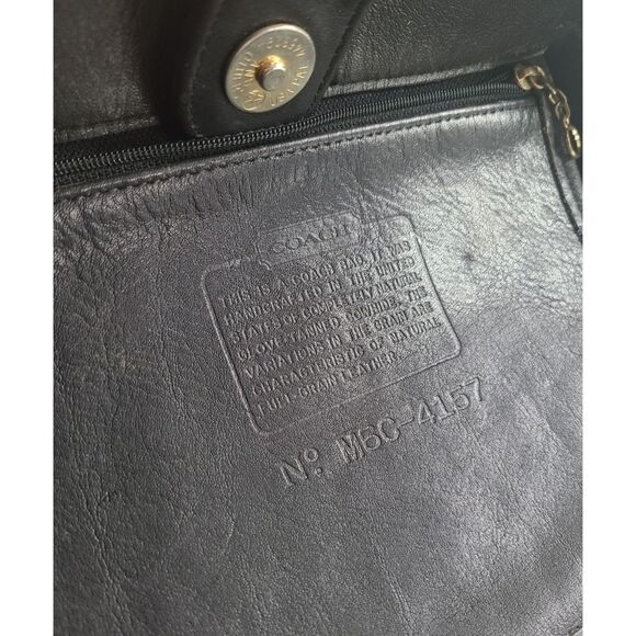 COACH|Vintage Waverly Black Leather Shoulder Tote Bag - Picture 9 of 9